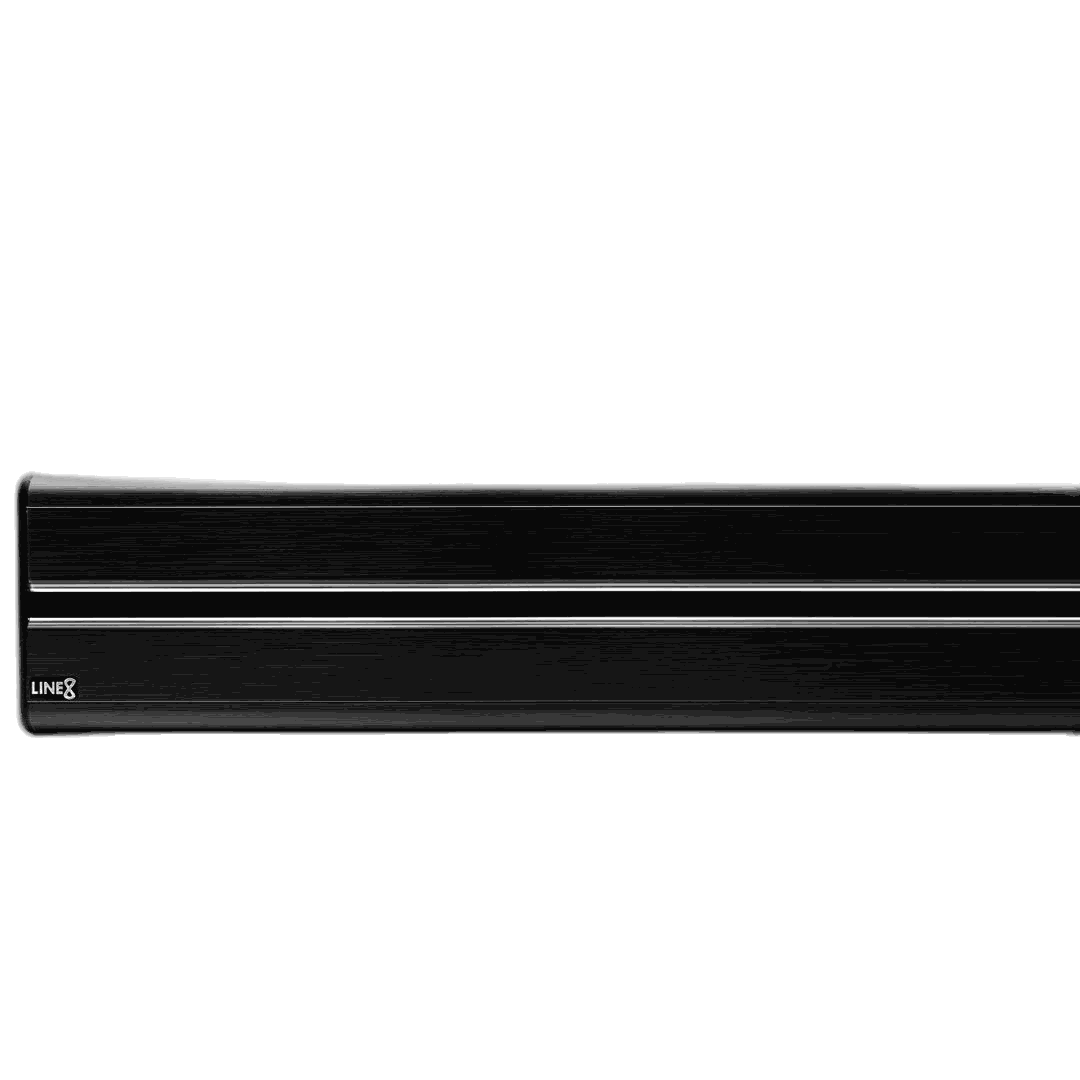 LINE8 power track, black hairline finish